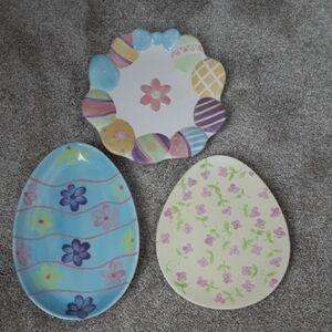 Colorful Floral Decorative Easter Plates